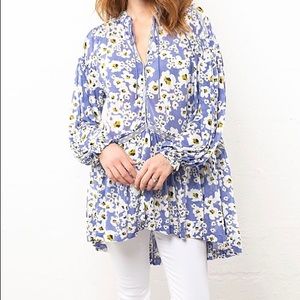 free people love letter floral tunic